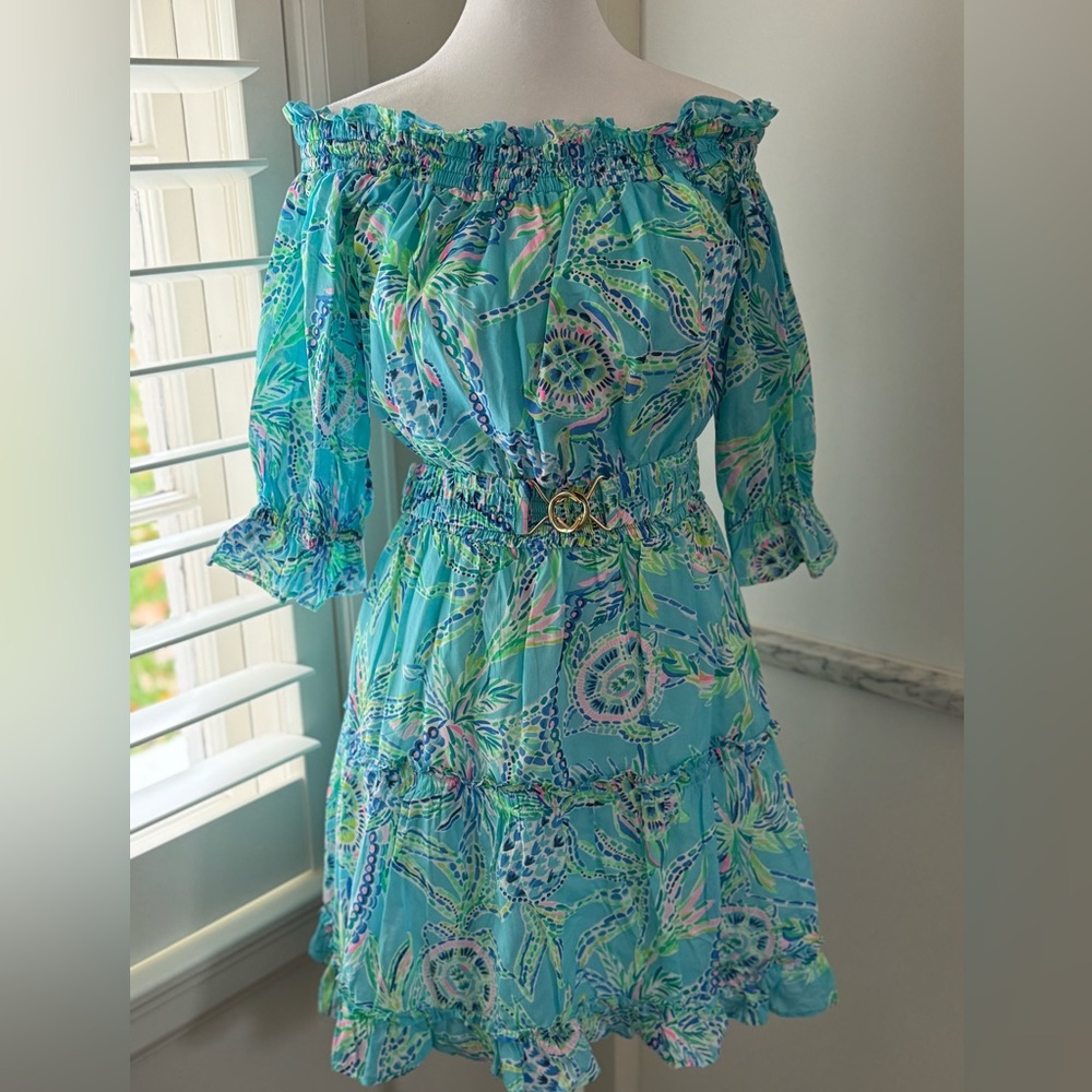 Lilly Pulitzer M Tiered Dress w/Belt